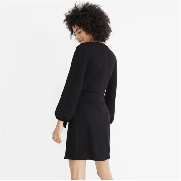 Madewell Long Sleeve Faux Wrap Dress Small - Picture 4 of 6